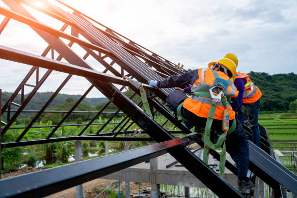 Two Worker Installing Roof Sheets